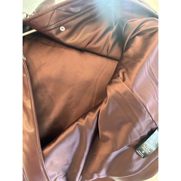 BLANK NYC Burgundy Faux Leather HOT SHOT VEST with Belt Small 4-8 NEW - Picture 9 of 10